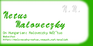 netus maloveczky business card